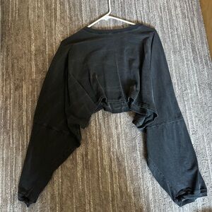 JOAH BROWN SLOUCHY CROP LONG SLEEVE